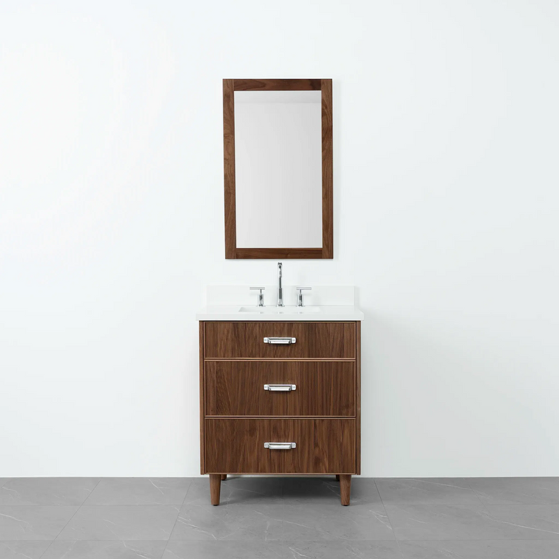 Malibu 30" American Black Walnut Bathroom Vanity - Teodor Vanities United States