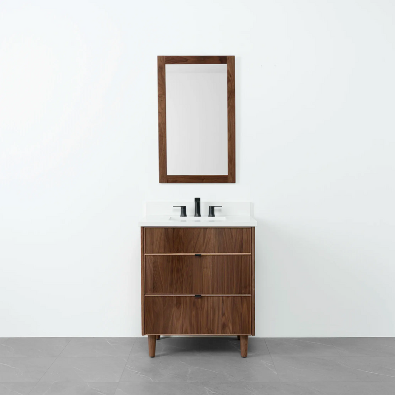 Malibu 30" American Black Walnut Bathroom Vanity - Teodor Vanities United States