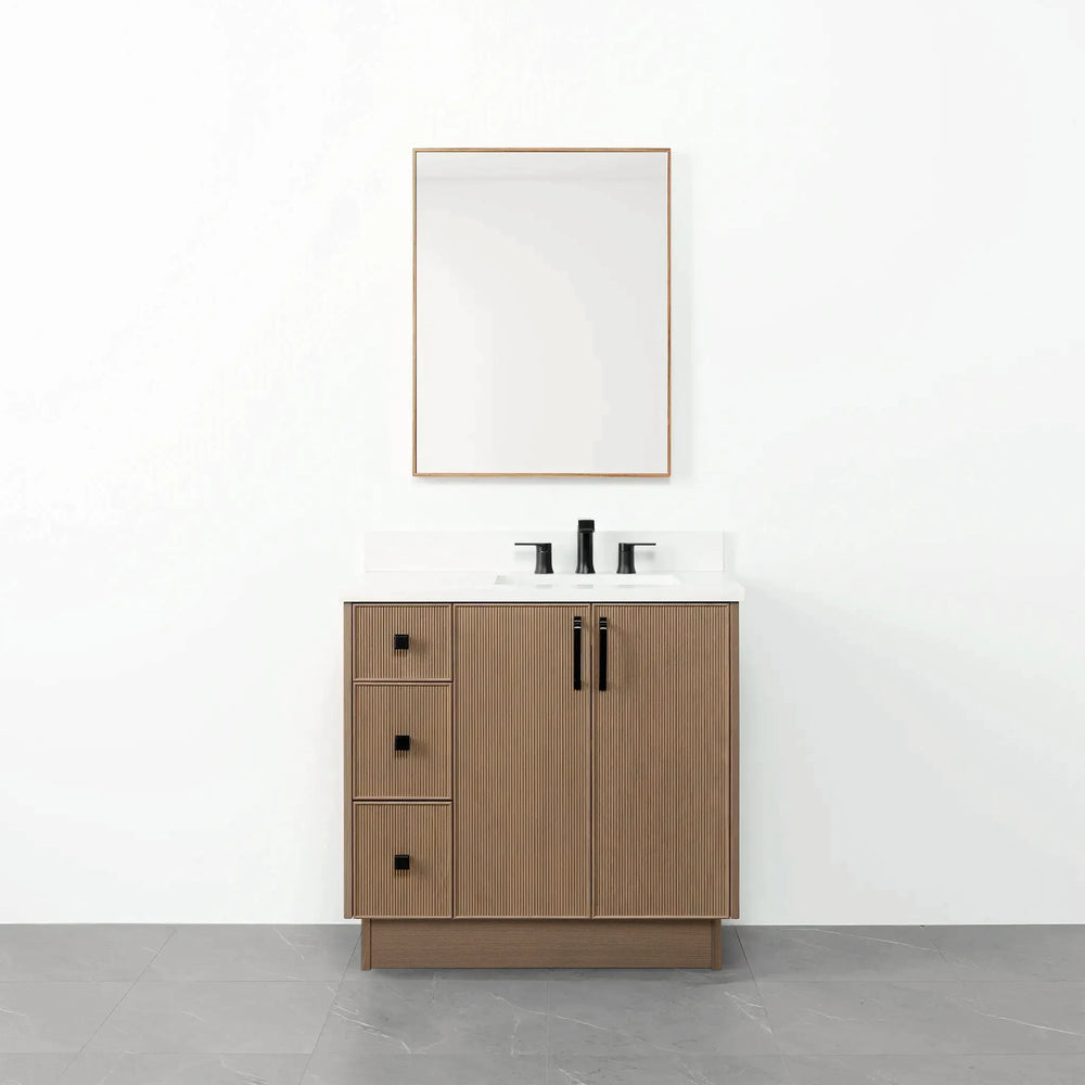 
                  
                    Malibu SLIM 36" Almond Coast Bathroom Vanity, Right Sink
                  
                