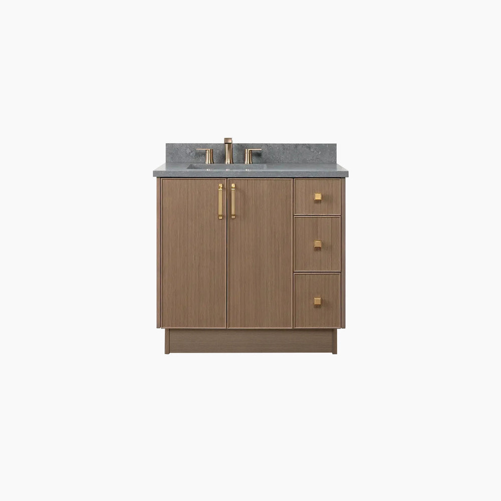 
                  
                    Malibu 36" Almond Coast Bathroom Vanity, Left Sink
                  
                