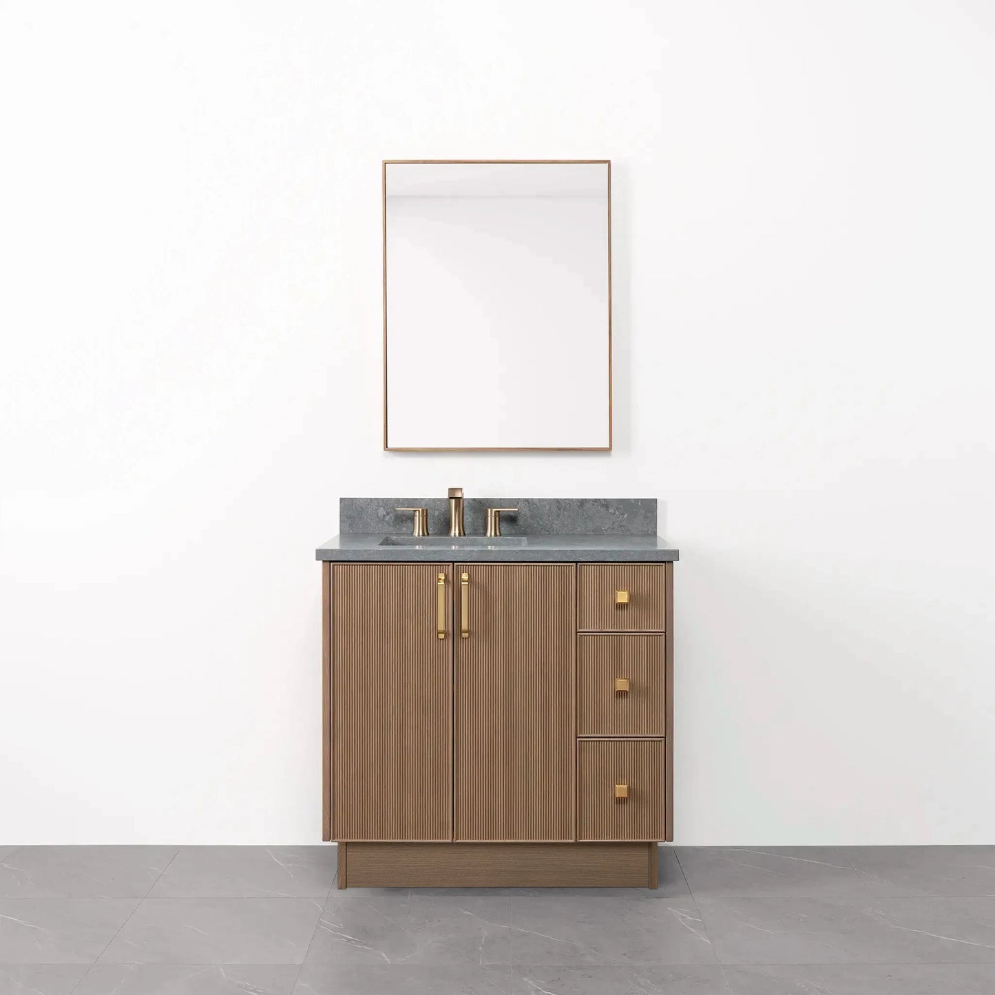 
                  
                    Malibu 36" Almond Coast Bathroom Vanity, Left Sink
                  
                