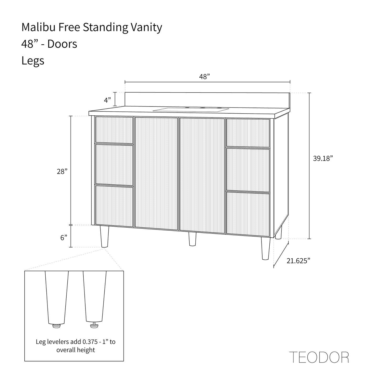 
                  
                    Malibu 48" Almond Coast Vanity - Teodor Vanities United States
                  
                