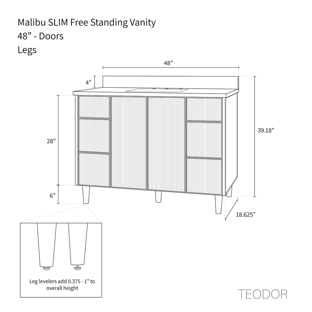 
                  
                    Malibu SLIM 48" Almond Coast Bathroom Vanity
                  
                