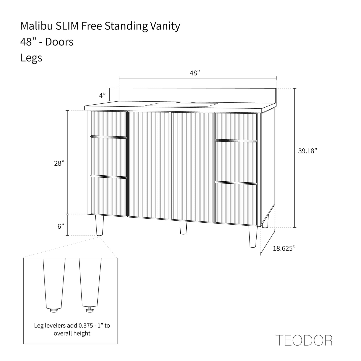 
                  
                    Malibu SLIM 48" Almond Coast Bathroom Vanity
                  
                