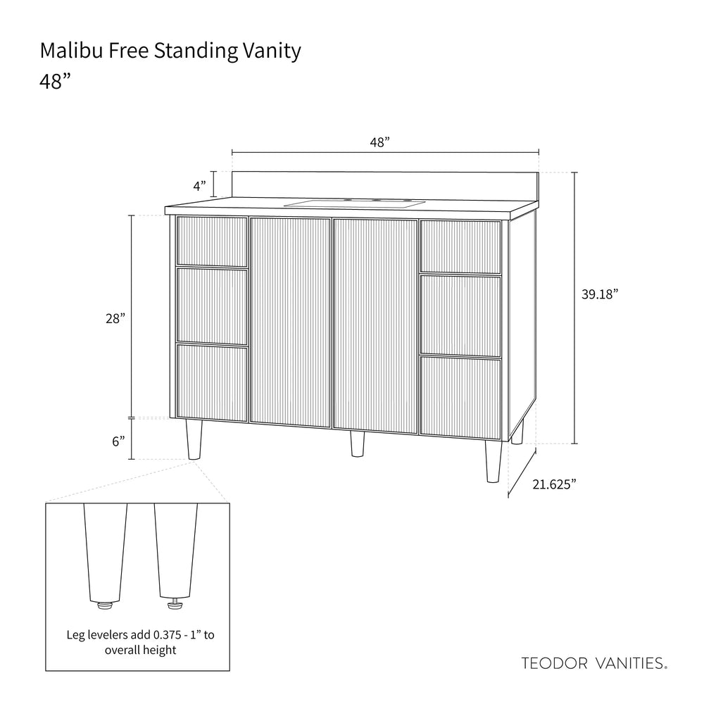 
                  
                    Malibu 48" Almond Coast Vanity - Teodor Vanities United States
                  
                