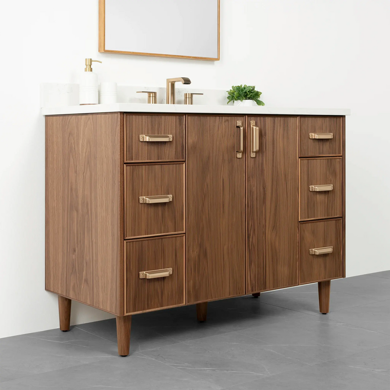 Malibu 48" American Black Walnut Bathroom Vanity - Teodor Vanities United States