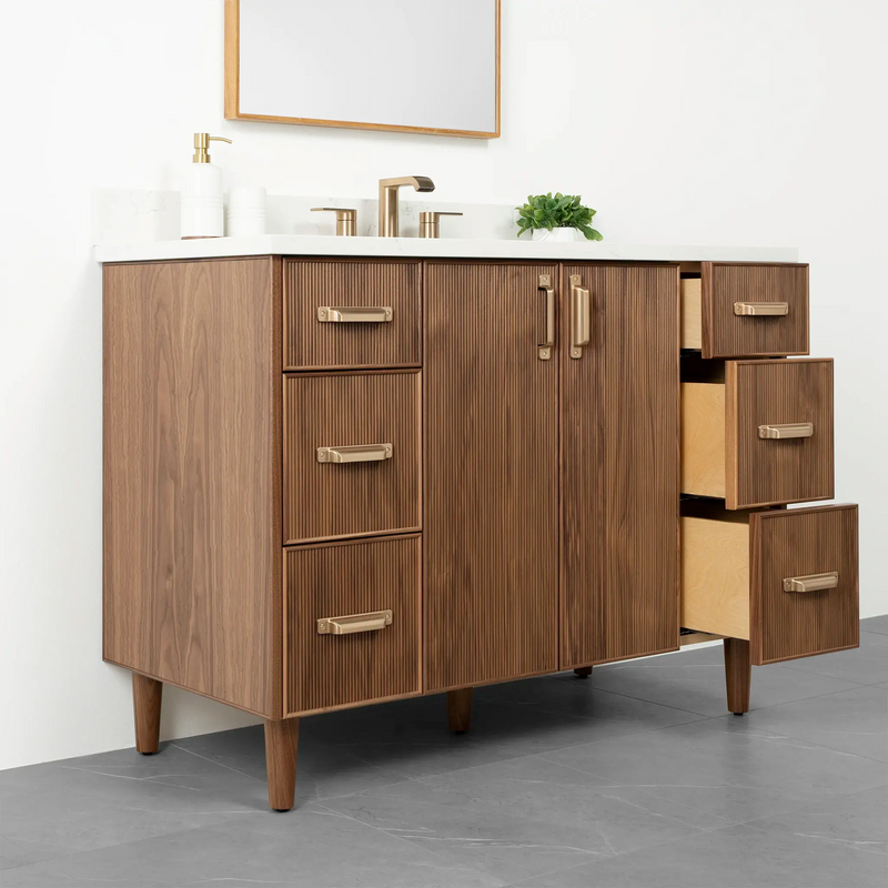 Malibu 48" American Black Walnut Bathroom Vanity - Teodor Vanities United States