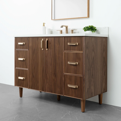 Malibu 48" American Black Walnut Bathroom Vanity - Teodor Vanities United States