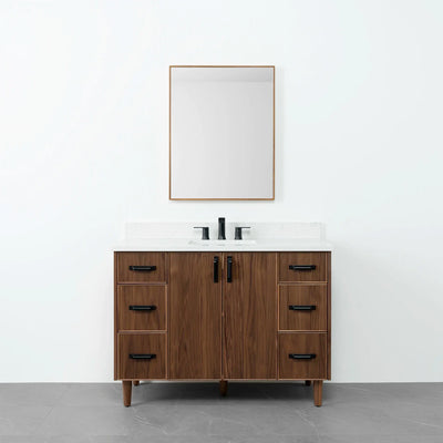 Malibu 48" American Black Walnut Bathroom Vanity - Teodor Vanities United States