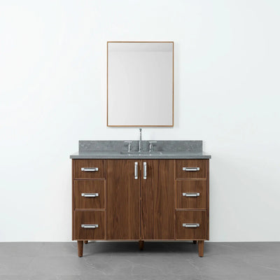 Malibu 48" American Black Walnut Bathroom Vanity - Teodor Vanities United States