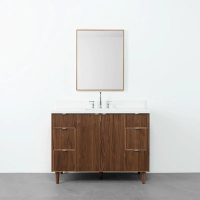 Malibu 48" American Black Walnut Bathroom Vanity - Teodor Vanities United States