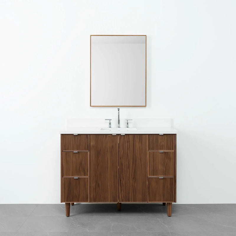 Malibu 48" American Black Walnut Bathroom Vanity - Teodor Vanities United States