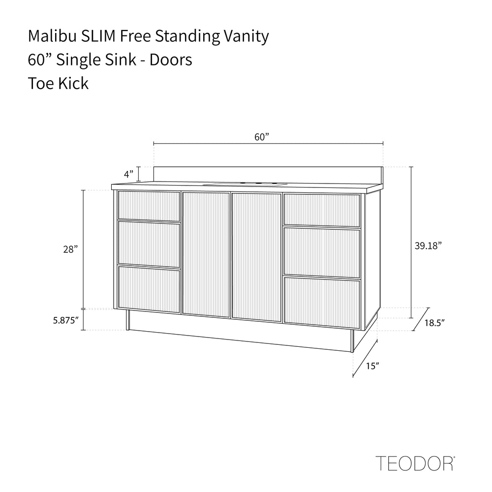 
                  
                    Malibu SLIM 60" Almond Coast Bathroom Vanity
                  
                