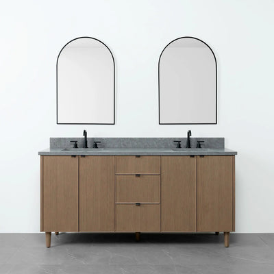 Malibu 72" Almond Coast Bathroom Vanity, Double Sink - Teodor Vanities United States