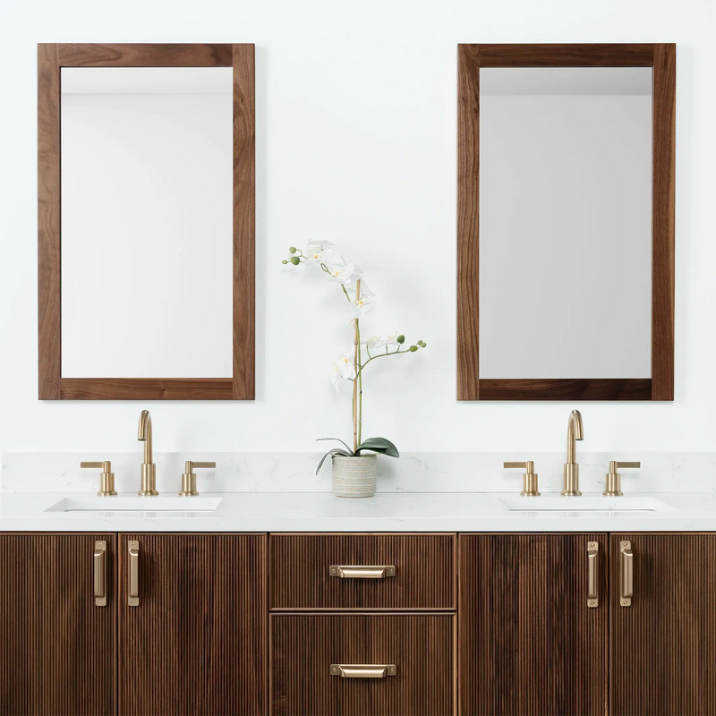 Malibu 72" American Black Walnut Bathroom Vanity, Double Sink - Teodor Vanities United States