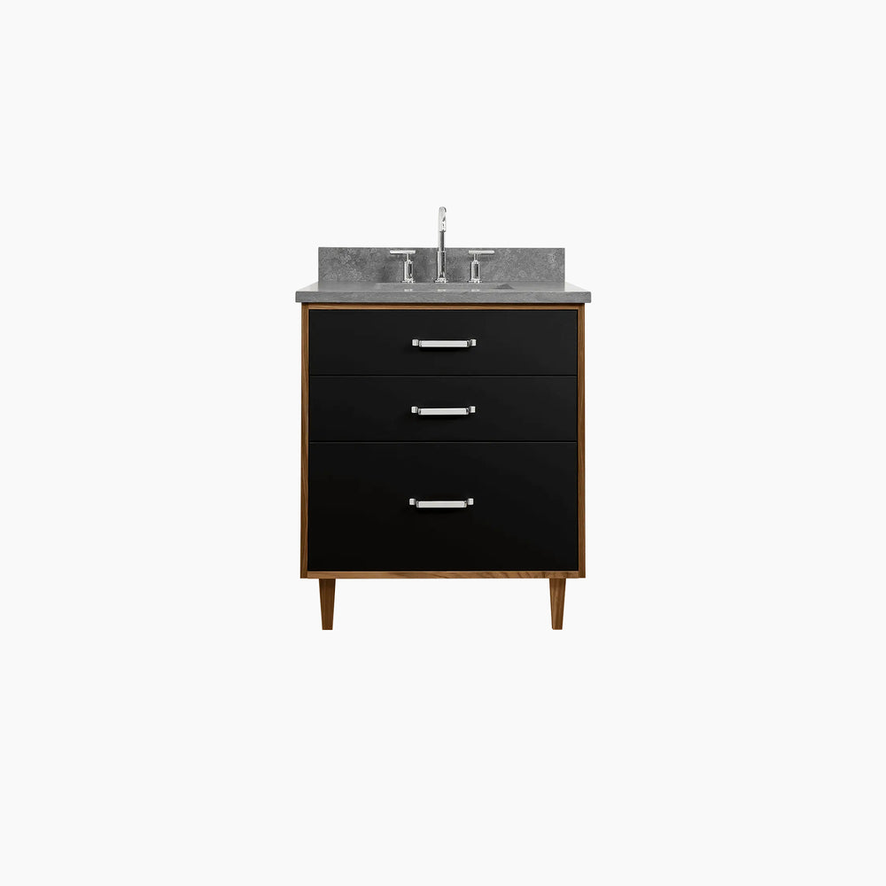 
                  
                    Sidney 30" Matte Black Bathroom Vanity - All Drawers
                  
                