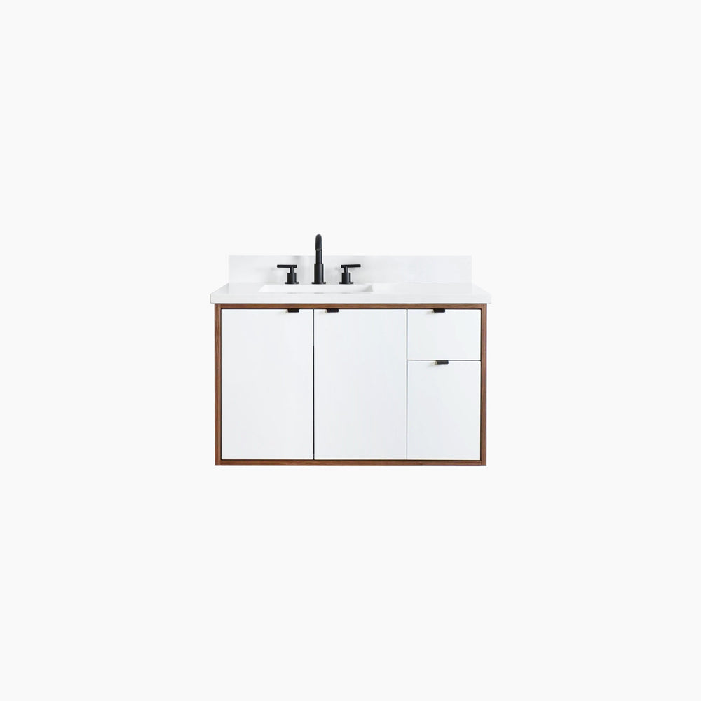 
                  
                    Sidney 36" Wall Mount Gloss White Bathroom Vanity, Left Sink
                  
                