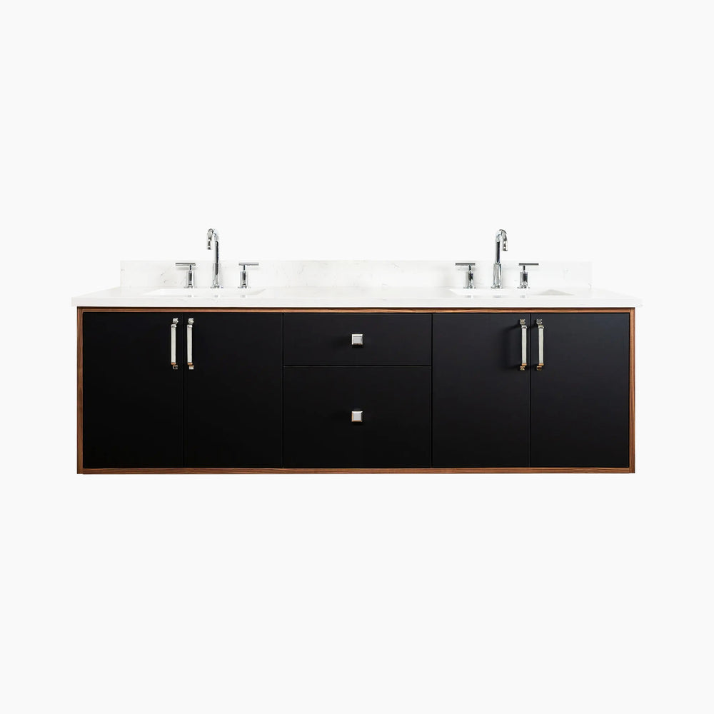 
                  
                    Sidney 72" Wall Mount Matte Black Bathroom Vanity, Double Sink
                  
                