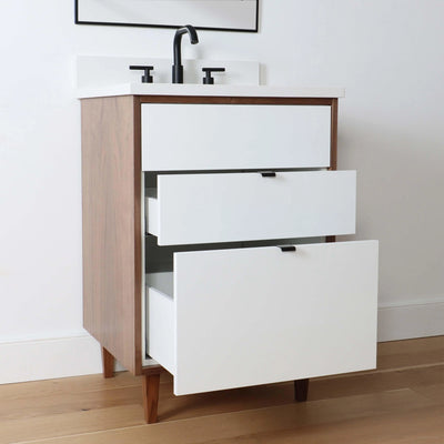 Sidney 24" Gloss White Bathroom Vanity