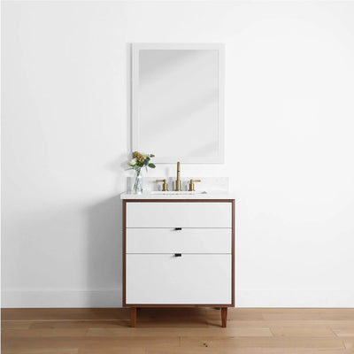 Sidney 30" Gloss White Bathroom Vanity - Teodor Vanities United States