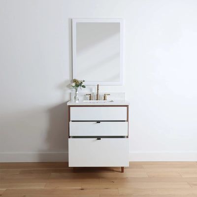 Sidney 30" Gloss White Bathroom Vanity