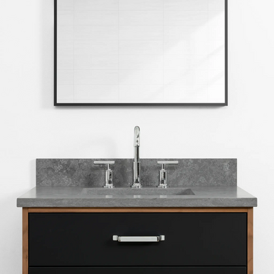 Sidney 30" Wall Mount Matte Black Bathroom Vanity - Teodor Vanities United States