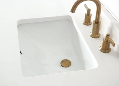 Sidney 36" Gloss White Bathroom Vanity, Right Sink - Teodor Vanities United States