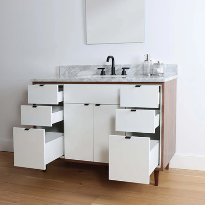 Sidney 48" Gloss White Bathroom Vanity - Teodor Vanities United States