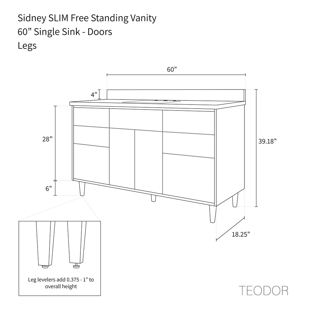 
                  
                    Sidney SLIM 60" Matte Black Bathroom Vanity
                  
                
