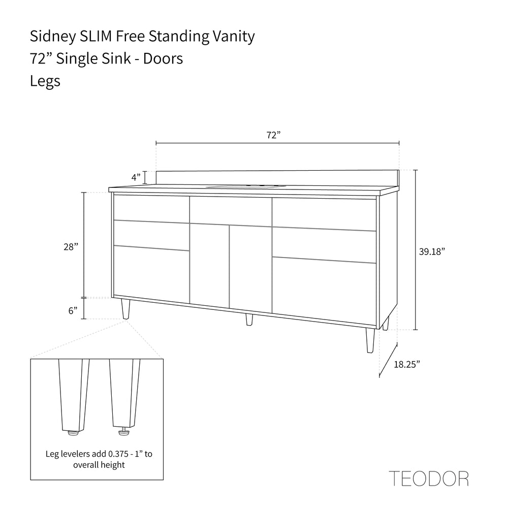 
                  
                    Sidney SLIM 72" Gloss White Bathroom Vanity
                  
                