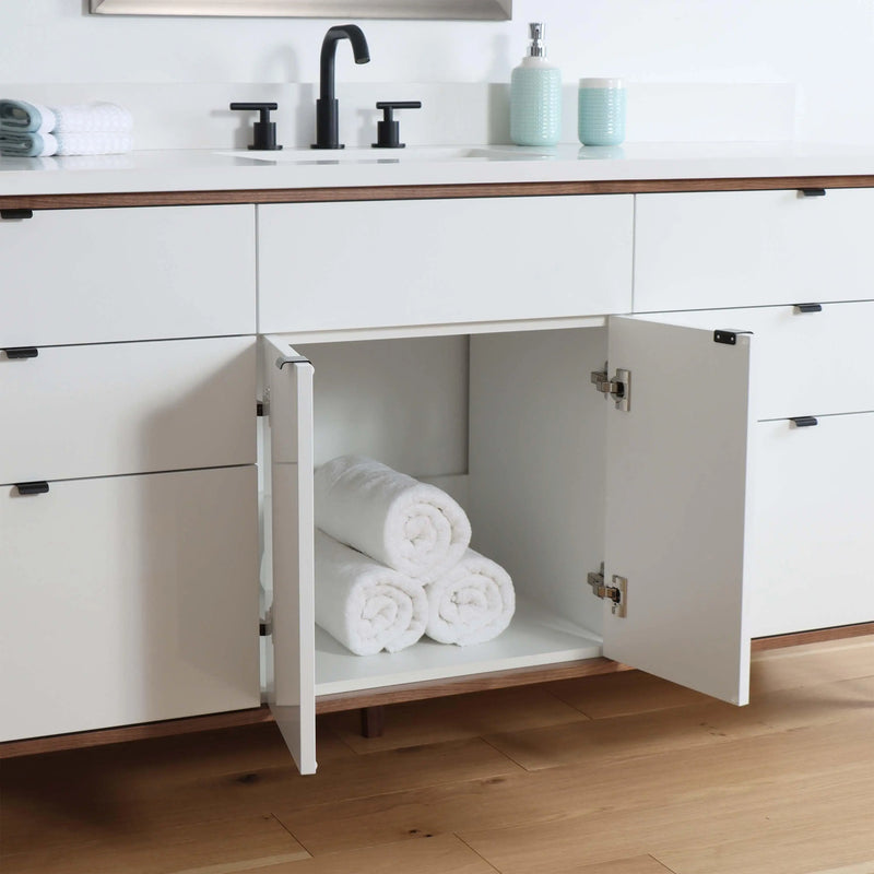 Sidney 72" Gloss White Bathroom Vanity