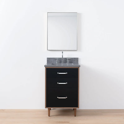 Sidney SLIM 24" Matte Black Bathroom Vanity