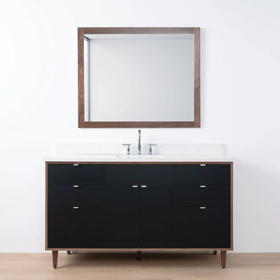 Sidney SLIM 60" Matte Black Bathroom Vanity