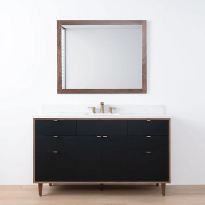 Sidney SLIM 60" Matte Black Bathroom Vanity