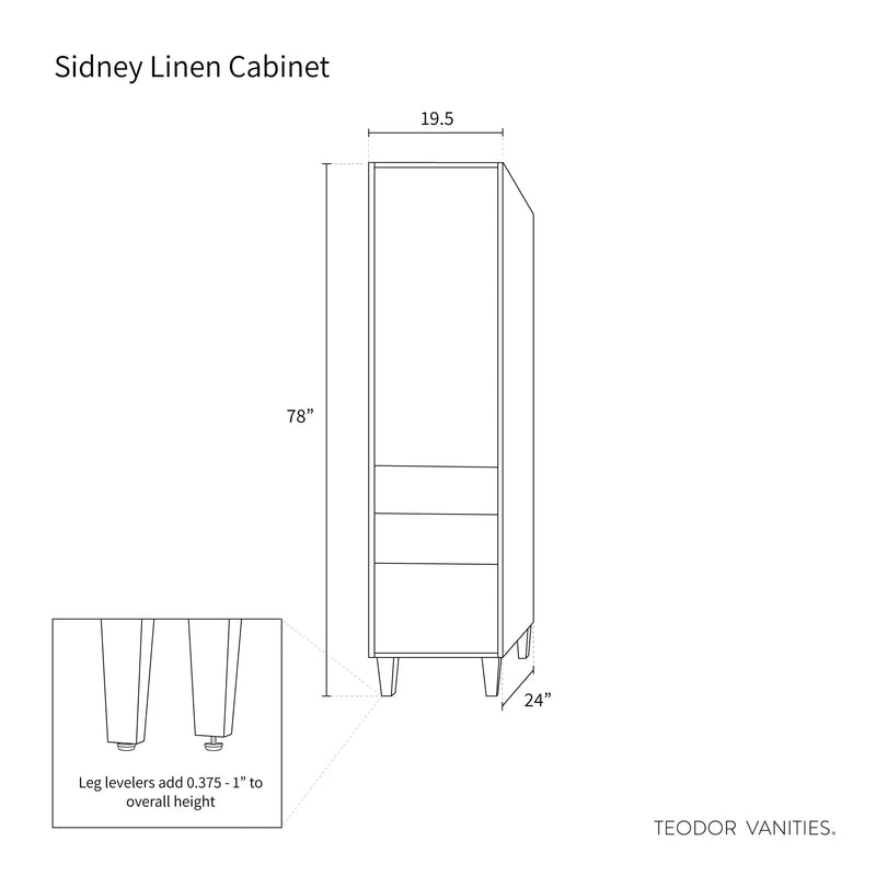 Sidney Gloss White Linen Cabinet
