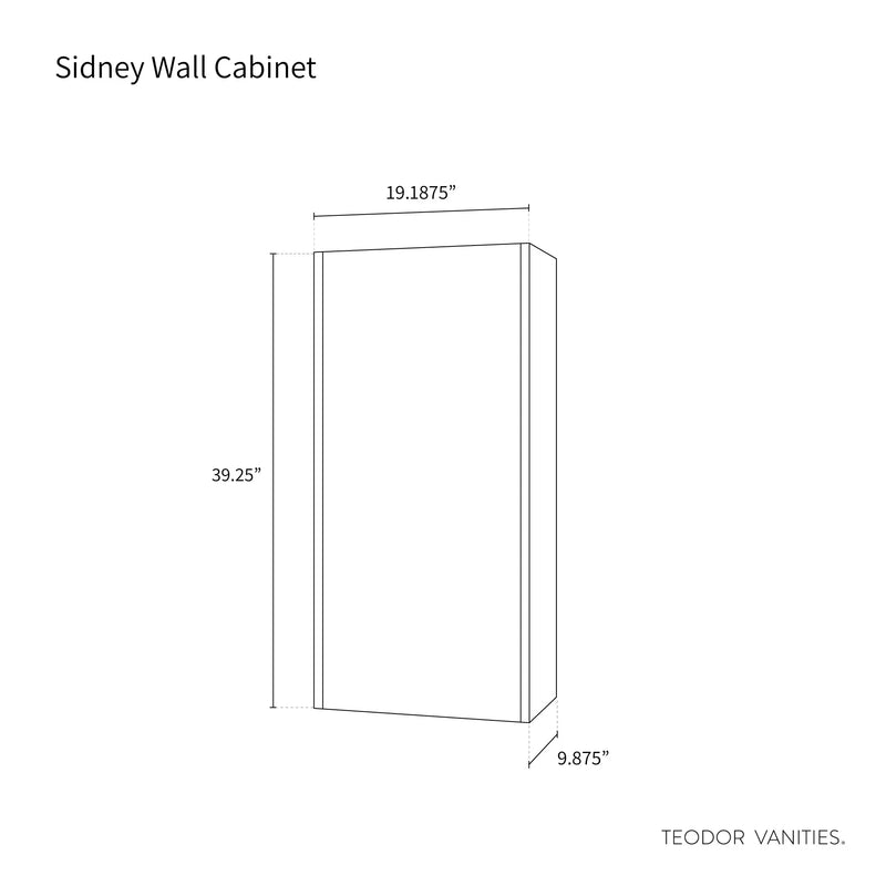Sidney Gloss White Wall Cabinet - Teodor Vanities United States