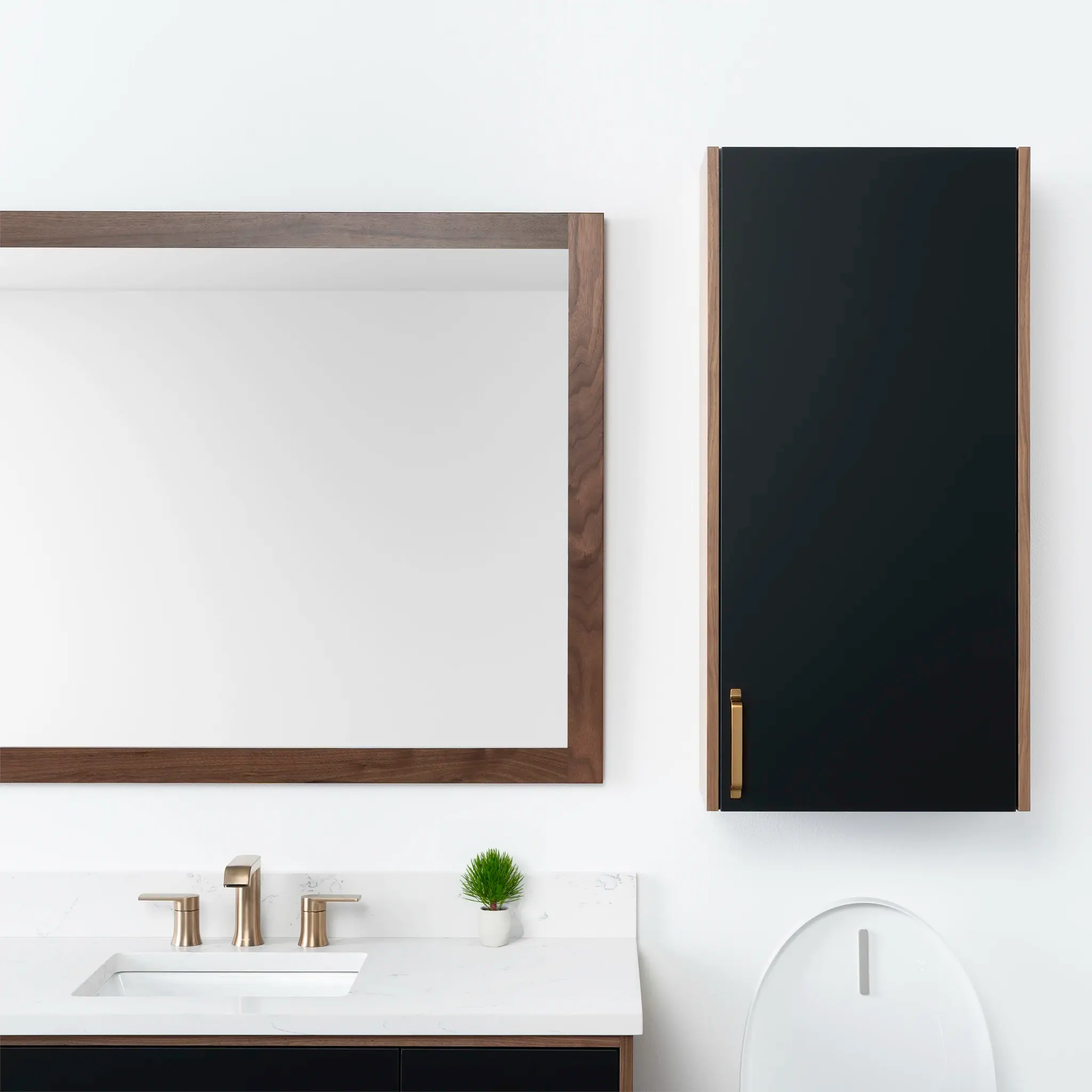 Sidney Matte Black Wall Cabinet - Teodor Vanities United States