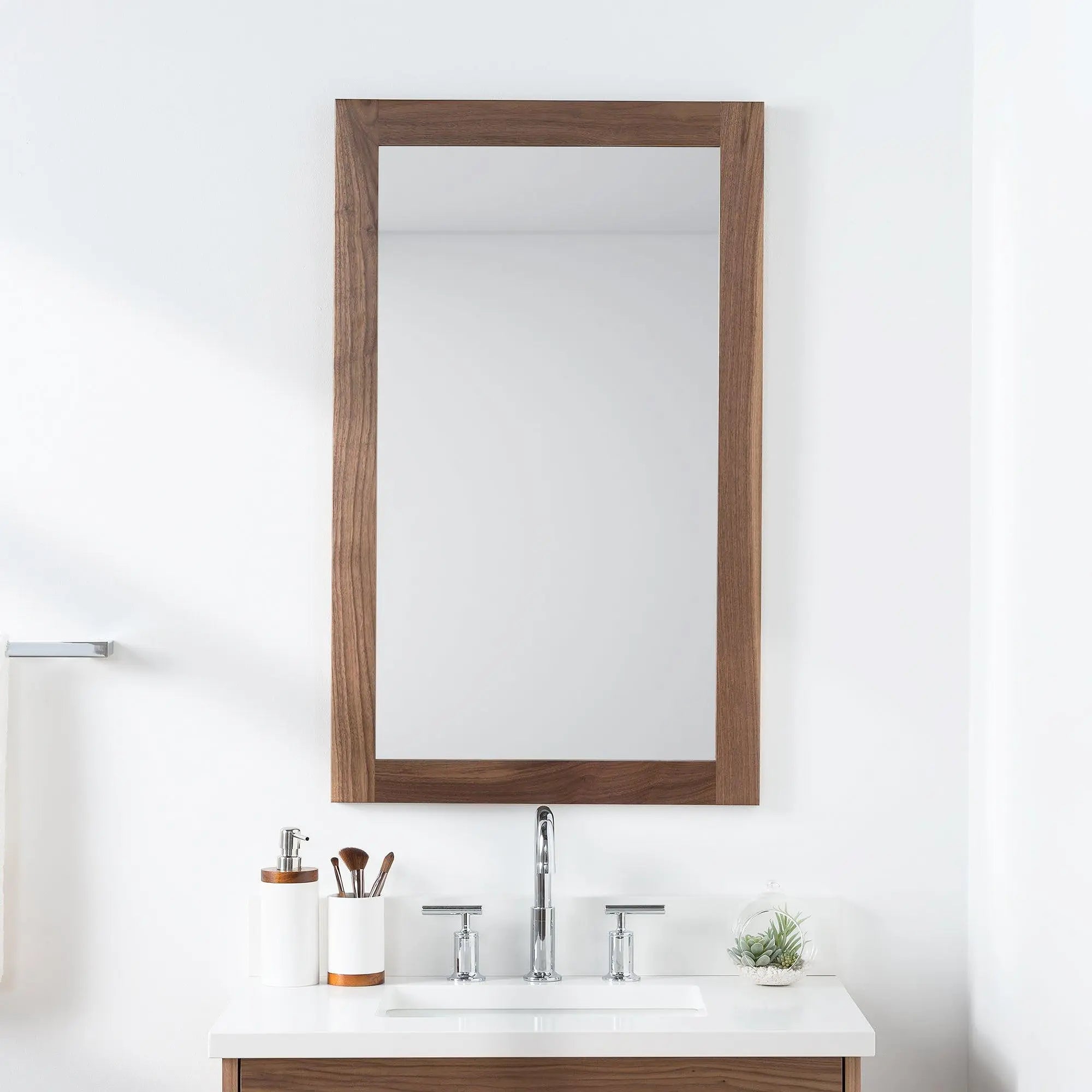 American Black Walnut Mirror 22" - Teodor Vanities United States