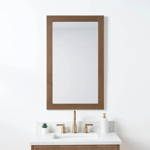 Mid Century Oak Mirror 22" - Teodor Vanities United States
