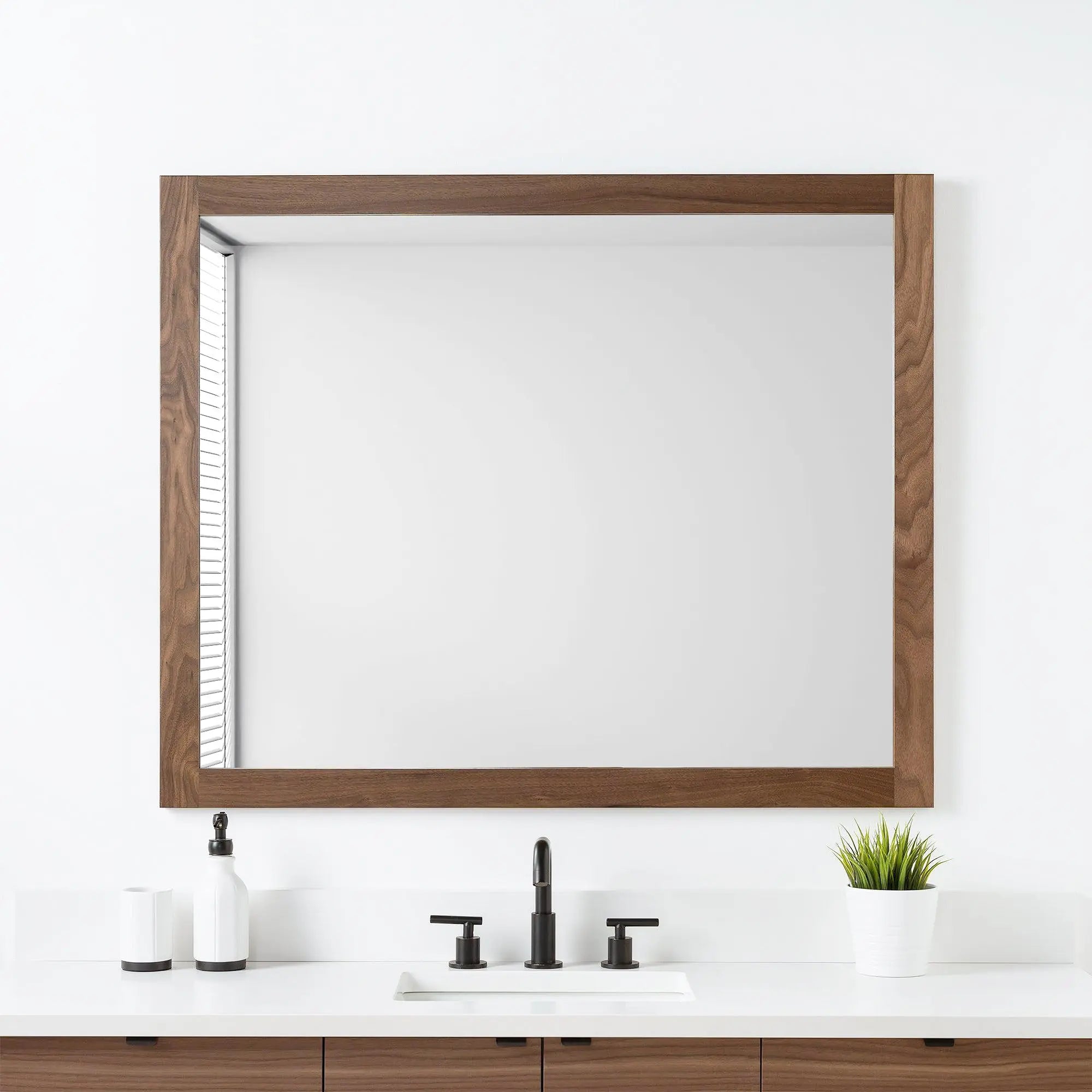 American Black Walnut Mirror 44" - Teodor Vanities United States