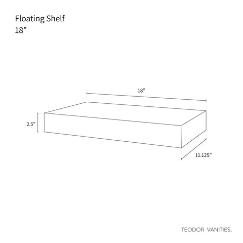 American Black Walnut Floating Shelf - Teodor Vanities United States