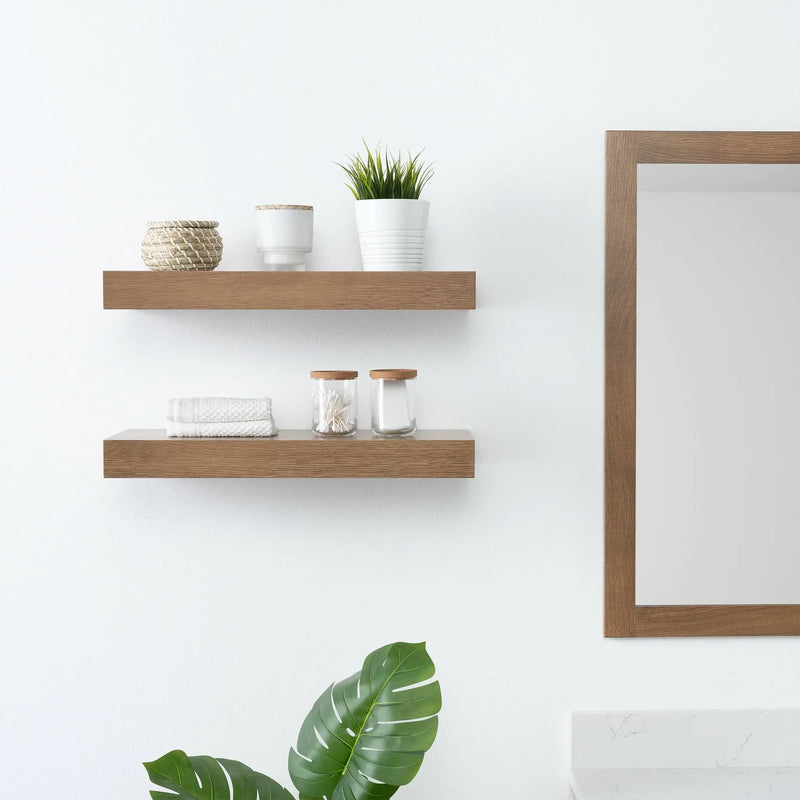 Mid Century Oak Floating Shelf