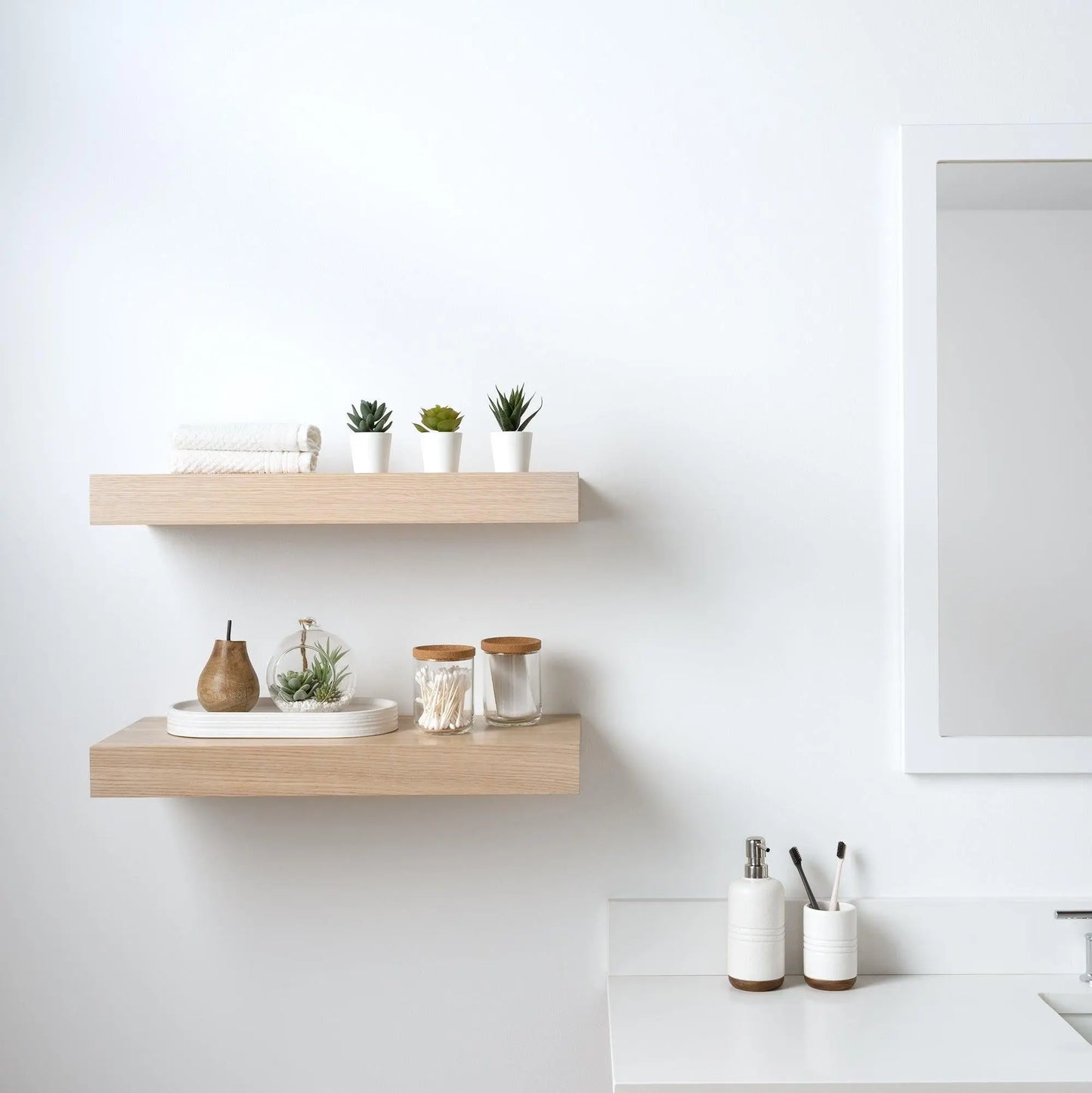 White Oak Floating Shelf - Teodor Vanities United States