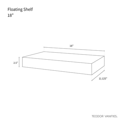White Oak Floating Shelf