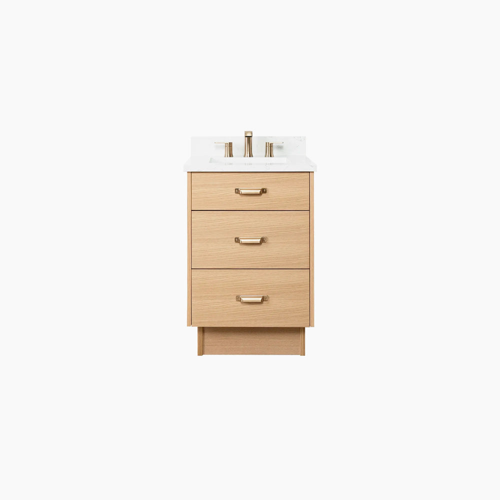 
                  
                    Ashbury 24" Natural White Oak Bathroom Vanity - All Drawers
                  
                