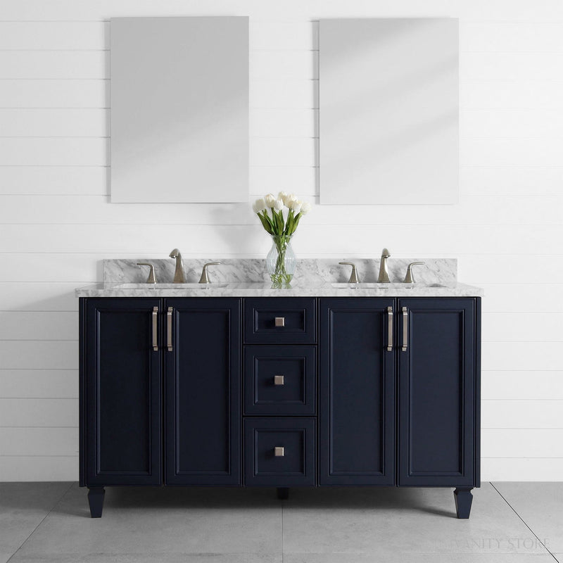 Davenport 60", Teodor® Pacific Blue Vanity, Double Sink