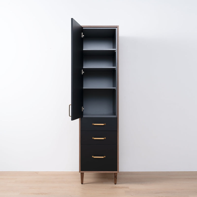 Sidney, Teodor® Matte Black Linen Cabinet