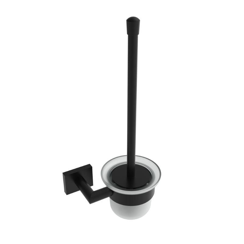 Crater Wall-Mounted Toilet Brush, Matte Black, Volkano Series - The Vanity Store Canada