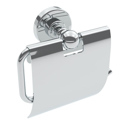 Ember Toilet Paper Holder w/ Cover, Chrome, Volkano Series - The Vanity Store Canada