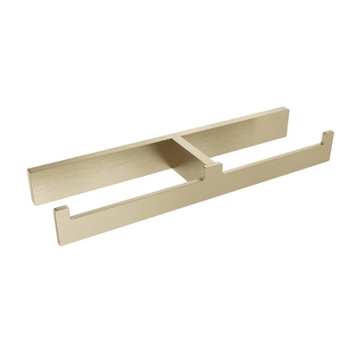Erupt Double Toilet Paper Holder, Light Brushed Gold, Volkano Series - The Vanity Store Canada